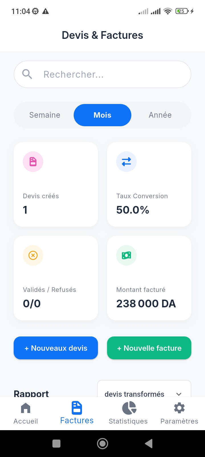 Gestion des Devis et Factures sur MY MIB